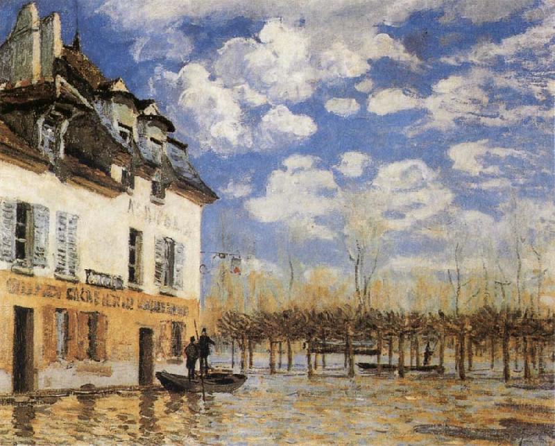 The Bark during the Flood, Alfred Sisley